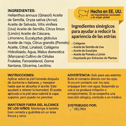 Veltrix™ Aceite Intensivo Antiestrías Reafirmante